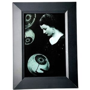 Girl Halloween with her eyeballs Horror Oddity strange vintage unusual Werid Art